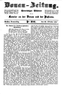 Donau-Zeitung Donnerstag 23. Oktober 1851