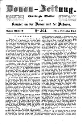 Donau-Zeitung Mittwoch 5. November 1851
