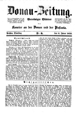 Donau-Zeitung Dienstag 6. Januar 1852
