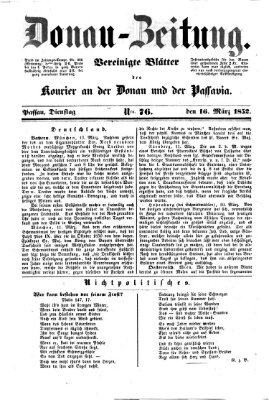 Donau-Zeitung Dienstag 16. März 1852