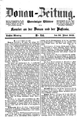 Donau-Zeitung Montag 24. Januar 1853