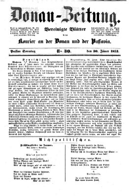 Donau-Zeitung Sonntag 30. Januar 1853