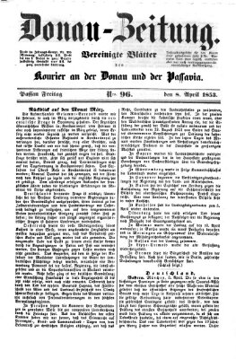 Donau-Zeitung Freitag 8. April 1853