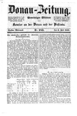 Donau-Zeitung Mittwoch 6. Juli 1853
