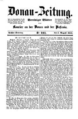 Donau-Zeitung Sonntag 7. August 1853