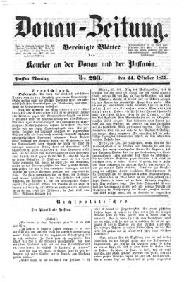 Donau-Zeitung Montag 24. Oktober 1853