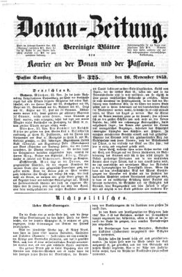 Donau-Zeitung Samstag 26. November 1853