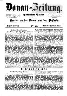 Donau-Zeitung Freitag 23. Februar 1855