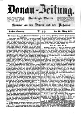 Donau-Zeitung Sonntag 11. März 1855