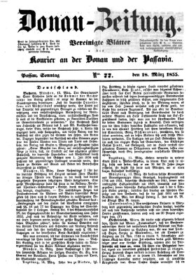 Donau-Zeitung Sonntag 18. März 1855