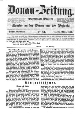 Donau-Zeitung Mittwoch 28. März 1855