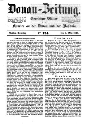 Donau-Zeitung Sonntag 6. Mai 1855