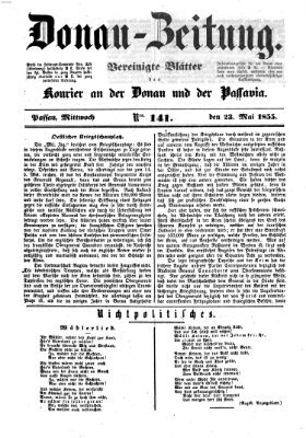Donau-Zeitung Mittwoch 23. Mai 1855