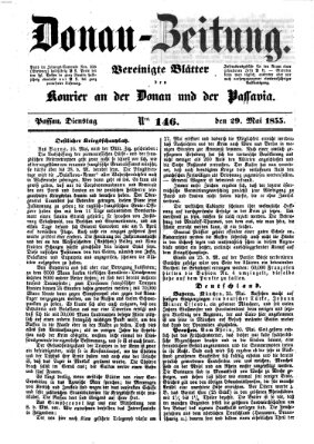 Donau-Zeitung Dienstag 29. Mai 1855