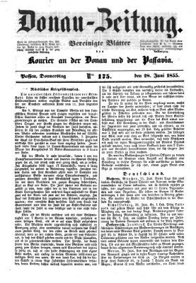 Donau-Zeitung Donnerstag 28. Juni 1855
