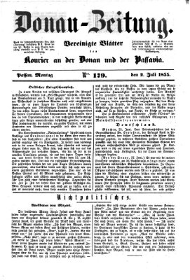 Donau-Zeitung Montag 2. Juli 1855