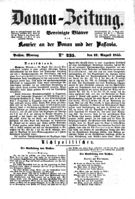 Donau-Zeitung Montag 27. August 1855
