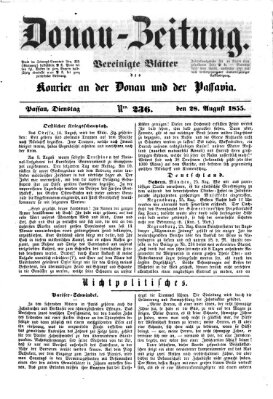 Donau-Zeitung Dienstag 28. August 1855
