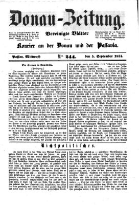 Donau-Zeitung Mittwoch 5. September 1855