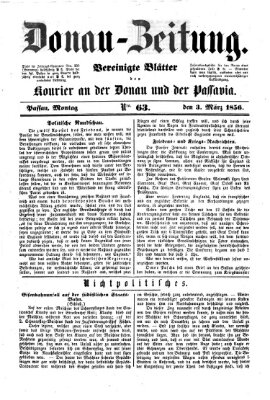Donau-Zeitung Montag 3. März 1856