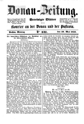 Donau-Zeitung Montag 19. Mai 1856