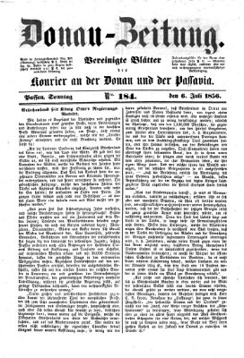 Donau-Zeitung Sonntag 6. Juli 1856
