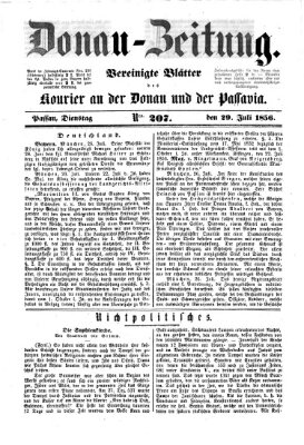 Donau-Zeitung Dienstag 29. Juli 1856