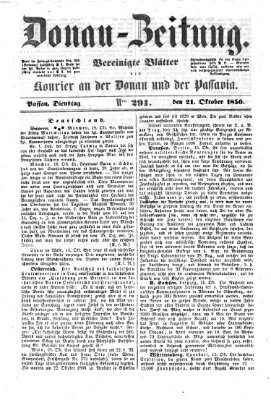 Donau-Zeitung Dienstag 21. Oktober 1856