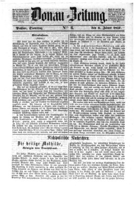Donau-Zeitung Dienstag 6. Januar 1857