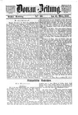 Donau-Zeitung Samstag 21. März 1857