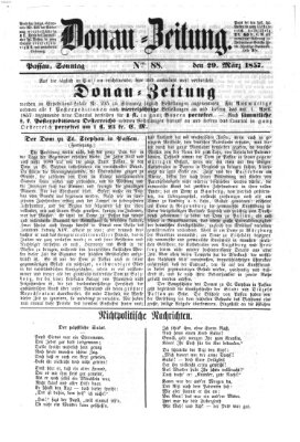 Donau-Zeitung Sonntag 29. März 1857