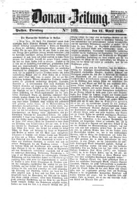 Donau-Zeitung Dienstag 21. April 1857