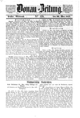 Donau-Zeitung Mittwoch 20. Mai 1857