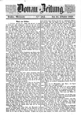 Donau-Zeitung Mittwoch 14. Oktober 1857