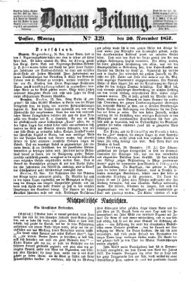Donau-Zeitung Montag 30. November 1857