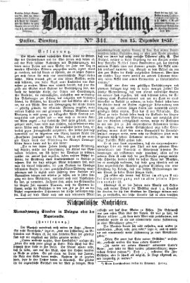Donau-Zeitung Dienstag 15. Dezember 1857