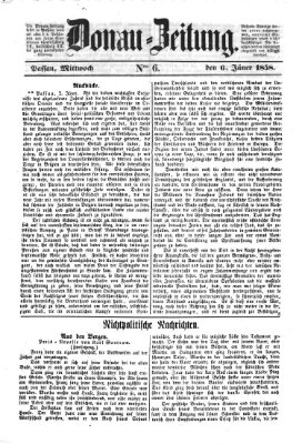 Donau-Zeitung Mittwoch 6. Januar 1858