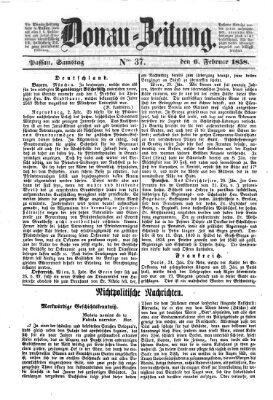 Donau-Zeitung Samstag 6. Februar 1858