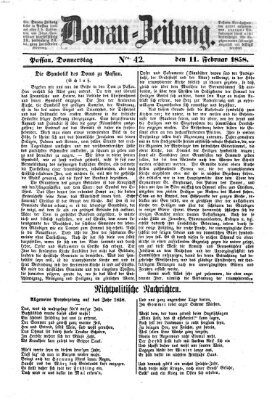 Donau-Zeitung Donnerstag 11. Februar 1858
