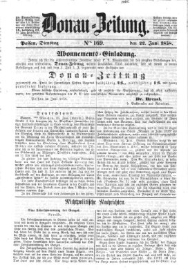 Donau-Zeitung Dienstag 22. Juni 1858