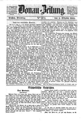 Donau-Zeitung Dienstag 5. Oktober 1858