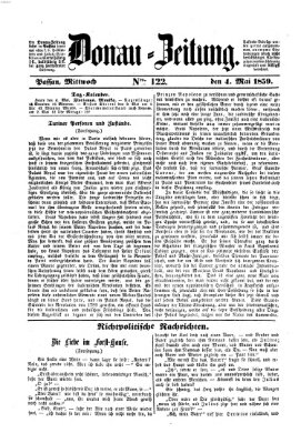 Donau-Zeitung Mittwoch 4. Mai 1859