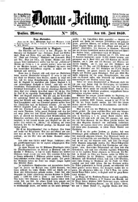 Donau-Zeitung Montag 20. Juni 1859