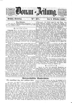 Donau-Zeitung Sonntag 2. Oktober 1859