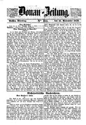 Donau-Zeitung Dienstag 15. November 1859