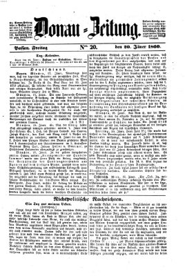 Donau-Zeitung Freitag 20. Januar 1860