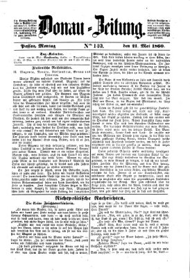 Donau-Zeitung Montag 21. Mai 1860