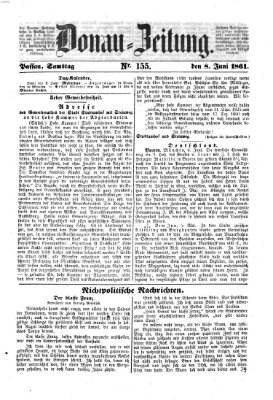 Donau-Zeitung Samstag 8. Juni 1861