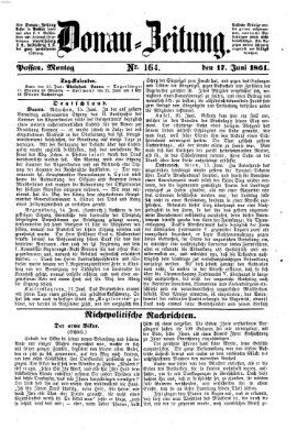 Donau-Zeitung Montag 17. Juni 1861