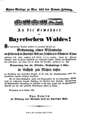 Donau-Zeitung Donnerstag 3. Oktober 1861
